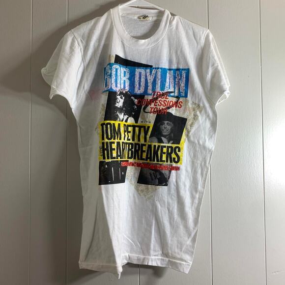 vintage 1986 BOB DYLAN TOM PETTY AND THE HEARTBREAKERS True Confession tee shirt - Picture 2 of 6